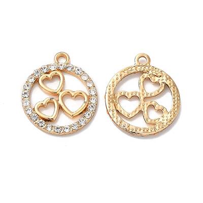Rack Plating Alloy Crystal Rhinestone Pendants