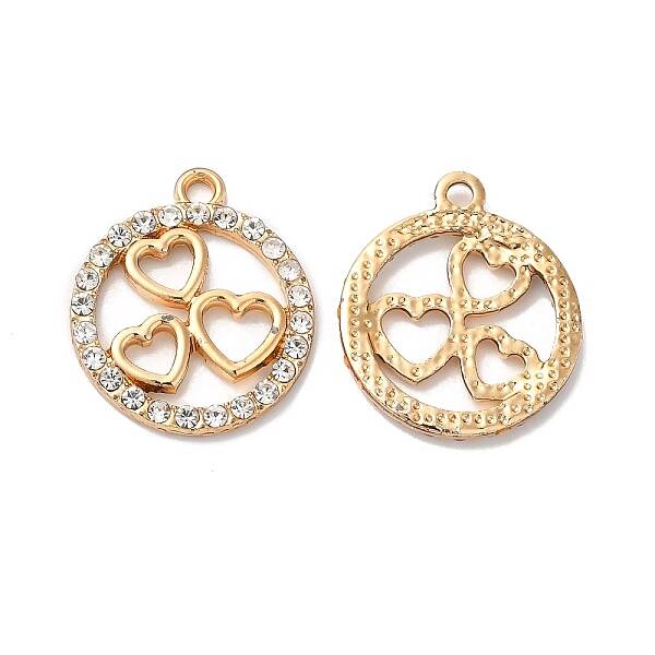 Rack Plating Alloy Crystal Rhinestone Pendants