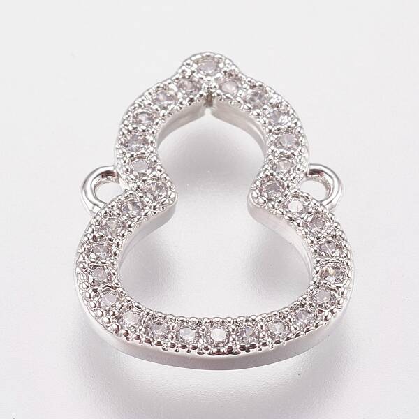 Brass Micro Pave Cubic Zirconia Links