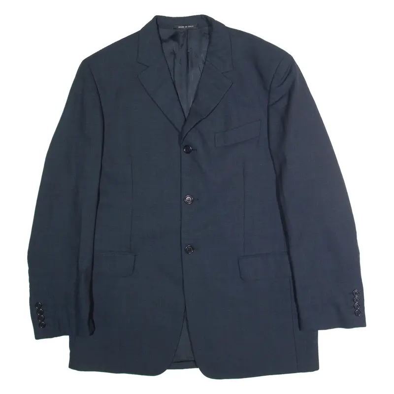 CARLO PIGNATELLI Mens Blazer Jacket Blue Wool 90s L
