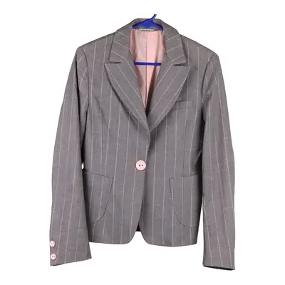Extyn Striped Blazer - Medium Grey Cotton