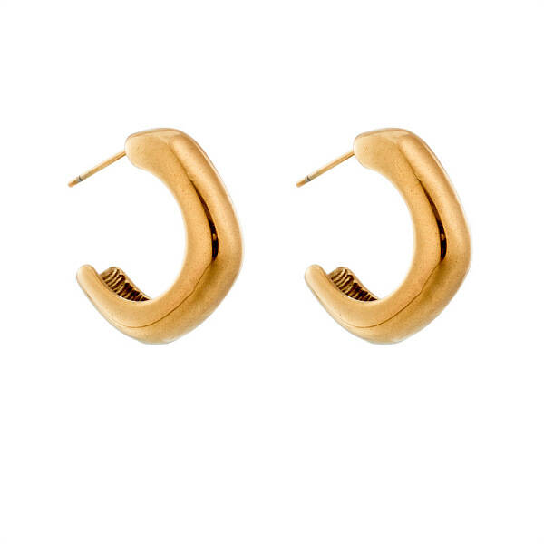 Minimalist Geometric Stainless Steel Stud Earrings for Men and Women