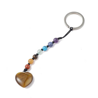 7 Chakra Gemstone Beads Keychain