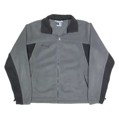 COLUMBIA Mens Fleece Jacket Grey M