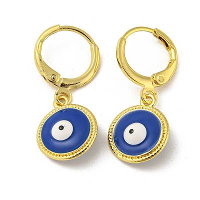 Real 18K Gold Plated Brass Dangle Leverback Earrings