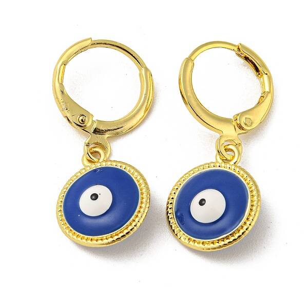 Real 18K Gold Plated Brass Dangle Leverback Earrings