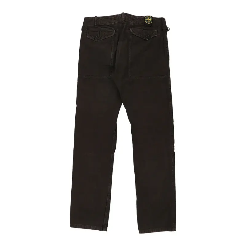 Stone Island Trousers - 34W 34L Brown Cotton | Size: 34