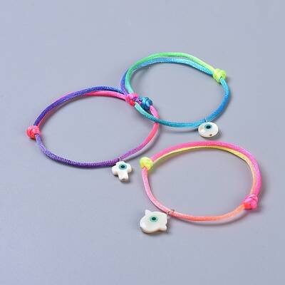Adjustable Nylon Cord Bracelet Sets