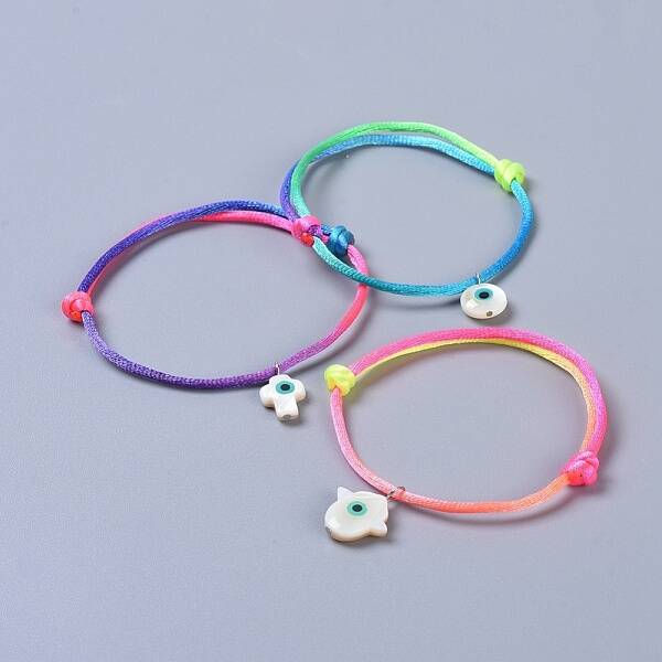 Adjustable Nylon Cord Bracelet Sets