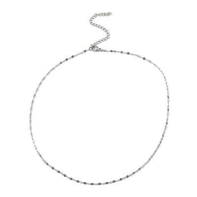 Non-Tarnish 10Pcs 304 Stainless Steel Dapped Chain Necklaces Set