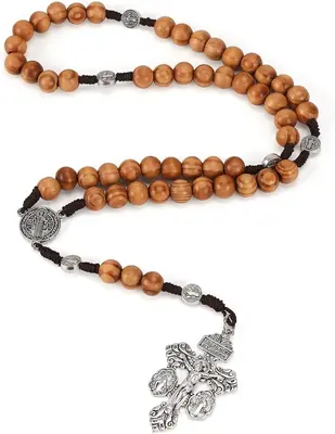 Unisex Wooden Catholic Rosary, Catholic Forgiveness Cross, Forgiveness Cross, Unisex Catholic Rosary Gift