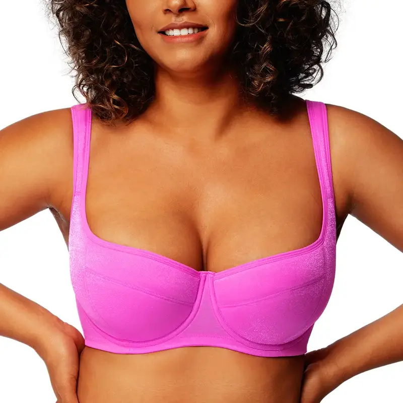 HSIA Starry Night Lightly Padded Lightly Lined Demi Plus Size Balconette Bra