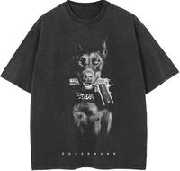 Doberman Graphic Tees Mens Vintage Cotton Unisex T Shirts, Dobeman Let Gun T-Shirt, Streetwear Shirts Menswear Top, Gym Tshir...