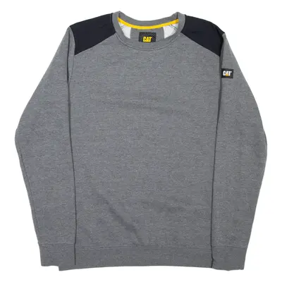 CAT Mens Sweatshirt Grey L
