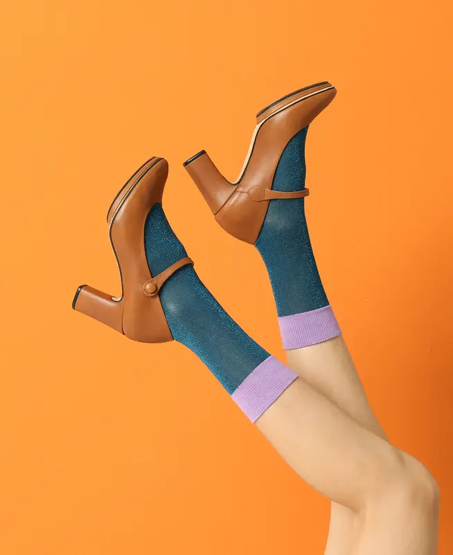 Women's Sheer Socks Noe - DarkCyan