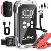 YUSMAN Auto Jumper Starter, 9500A Peak, 150 Psl Tire inflator,12V Auto Boost Battery Charger Jumper, Rapid Charger Smart J...