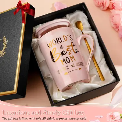 Biching ThankYou Gift for Mom,Birthday Gift for Mom,Mothersday Gift Ideas Coffee Mug Mother Wife Family Party Reusable Cerami...