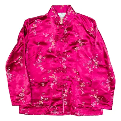Womens Printed Blouse Pink Long Sleeve Floral M