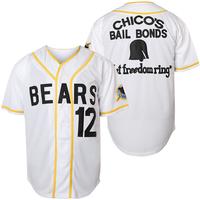 Bad News Bears #3 #12 jersey,Autumn and Winter Casual Loose Short-Sleeve V-Neck Baseball Top, Men's Sports for Training and C...