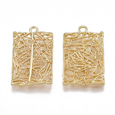 Brass Filigree Pendants