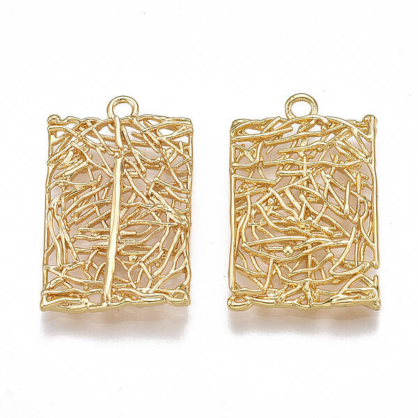Brass Filigree Pendants