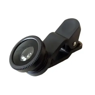 180 Degree Fisheye Wide Angle Macro Camera Magnifying Glass (1 Set), Universal Mobile Phone Lens Clip, Mobile Phone Accessor...