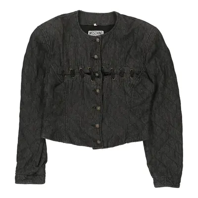 Moschino Jacket - Large Grey Cotton | Size: large