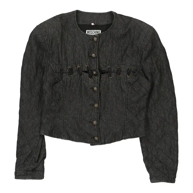 Moschino Jacket - Large Grey Cotton | Size: large