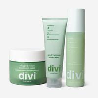 Divi Frizz-Fighting Trio – De-Frizz, Detangle & Define, Shower-to-Style Routine, Smooths & Repairs Damaged Hair, 3-Step Sys...