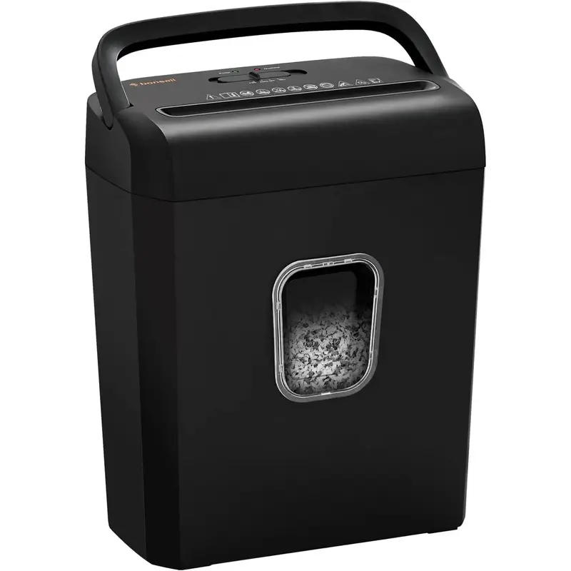 Bonsaii Paper Shredder for Home Use,6-Sheet Crosscut Paper and Credit Card Shredder for Home Office with Handle for Document,...