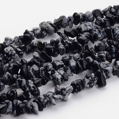 Natural Snowflake Obsidian Beads Strands