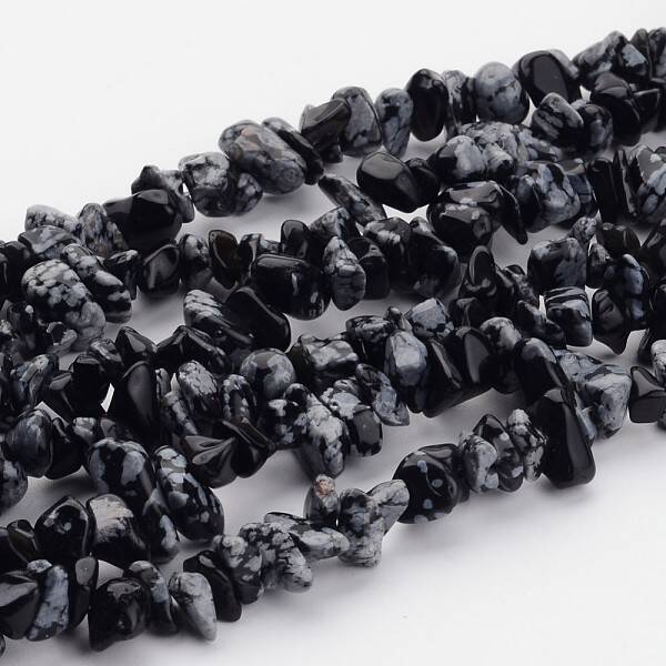 Natural Snowflake Obsidian Beads Strands