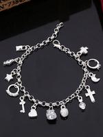 Punk Style Cross & Heart Design Pendant Necklace, Fashion Neck Jewelry for Party, Daily Clothing Decor, Trendy All-match & Ex...