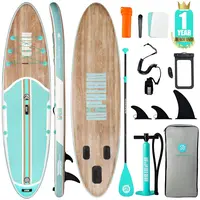 Niphean Inflatable Stand Up Paddle Board with SUP Accessories, Anti-Slip EVA Deck, 10’6’’ Inflatable Paddleboard for Ad...