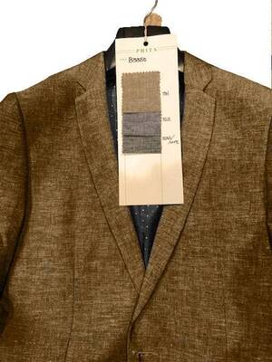 Tan Linen Blazer - Mens Tan Linen Blazer
