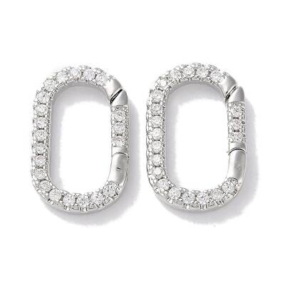 Rack Plated Brass Micro Pave Cubic Zirconia Clasps