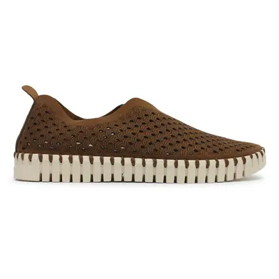 Ilse Jacobsen Tulip 3275 Textile Women's Slip On Shoes - Tannin - Size:US 7 Women