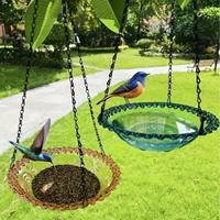 Outdoor Hanging Bird Feeder, Hanging Bird Feeder with Chain, Bird Feeding Tool for Outdoor Garden & Yard, Attract Hummingbird...