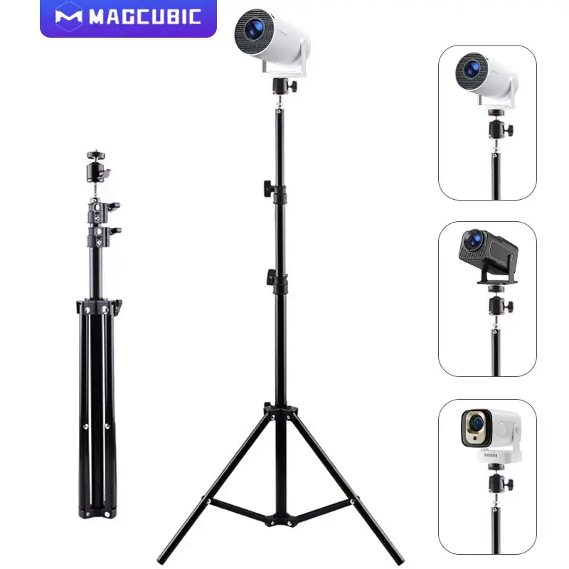[US Warehouse] Magcubic 120CM Portable Projector Stand Retractable Universal 1/4 Screw Floor Tripod Stand Mount For Magcubic ...