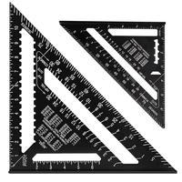 7 Inch/12 Inch Rafter Square, Carpenter Measuring Layout Tool, Aluminum Alloy Triangle Ruler Protractor for Woodworking and C...