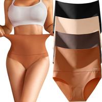 FINETOO Underwear for Women High Waisted Springtok  Spandex Minimlist  Panties Nylon Comfort Seamless Smooth Bridal Lingerie ...