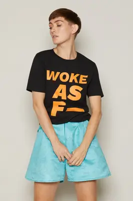 Woke As F T-Shirt (Black) | size: XS