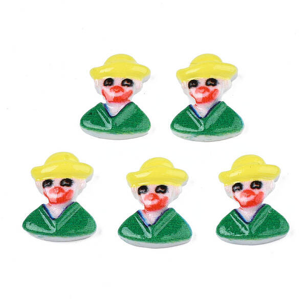 Spray Painted Opaque Resin Cabochons