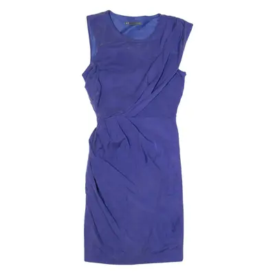 ARMANI EXCHANGE Womens Bodycon Dress Purple Sleeveless Midi XXS