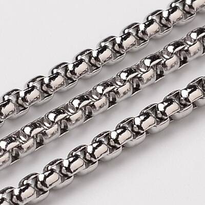 Tarnish Resistant 304 Stainless Steel Box Chains