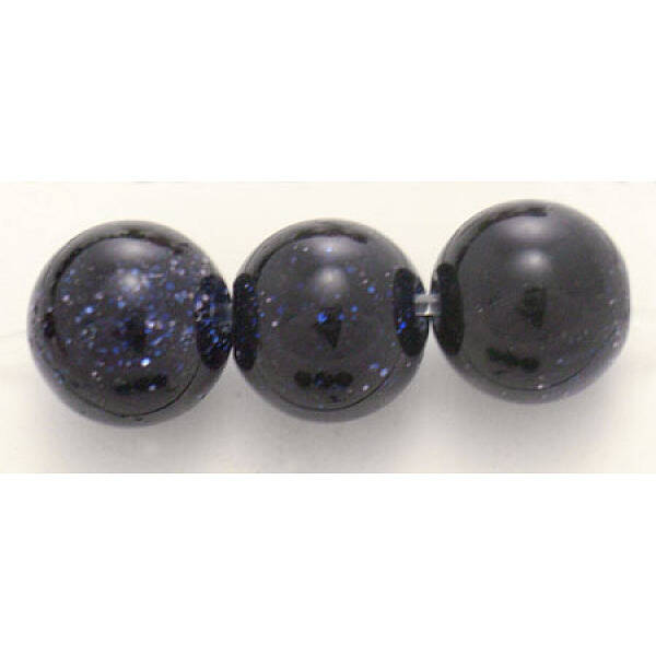 Synthetic Blue Goldstone Beads Strands