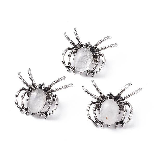 Natural Quartz Crystal Brooch
