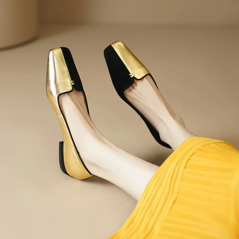 CHIKO Marilu Square Toe Block Heels Pumps Shoes