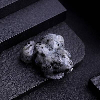 Natural Larvikite Frog Display Decorations
