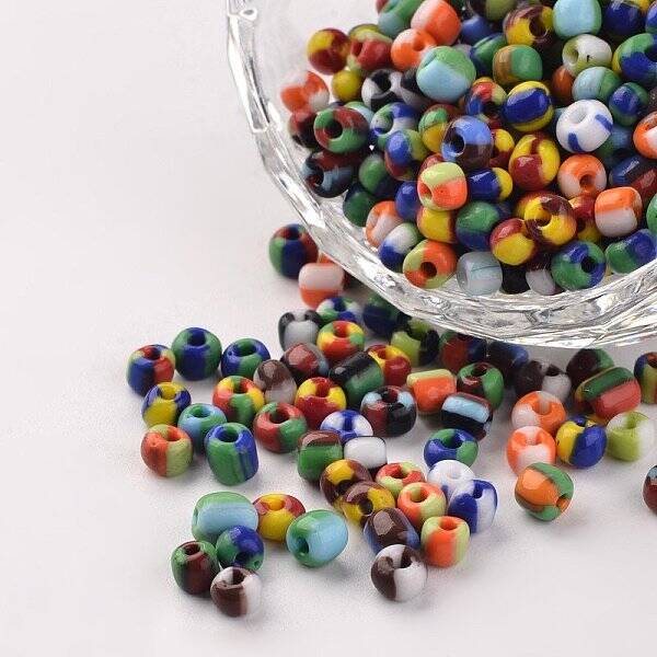6/0 Opaque Colours Seep Glass Beads